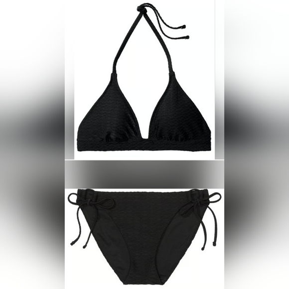 XXL/XXL VS Swim Removable PushUp Halter Bikini Top Side Tie Bikini Set - Picture 1 of 3